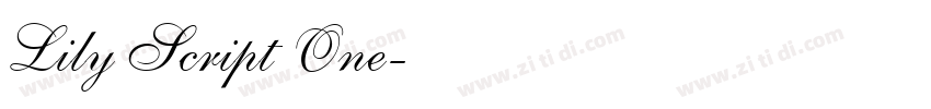 Lily Script One字体转换